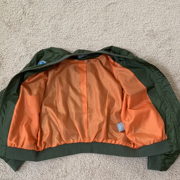 bomber varsity rugby jacket womens green New York - Picture 6 of 12